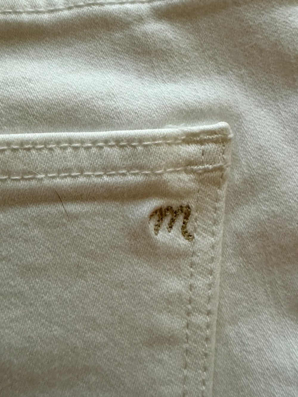 Madewell 9" High Riser Skinny Jeans White 27T - Picture 10 of 11